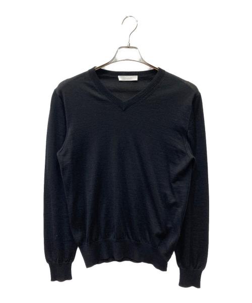 Cruciani（クルチアーニ）Cruciani (クルチアーニ) シルクカシミヤVネックニット ブラック サイズ:44の古着・服飾アイテム