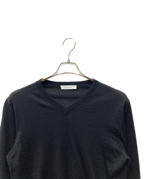 Cruciani（クルチアーニ）Cruciani (クルチアーニ) シルクカシミヤVネックニット ブラック サイズ:44の古着・服飾アイテム