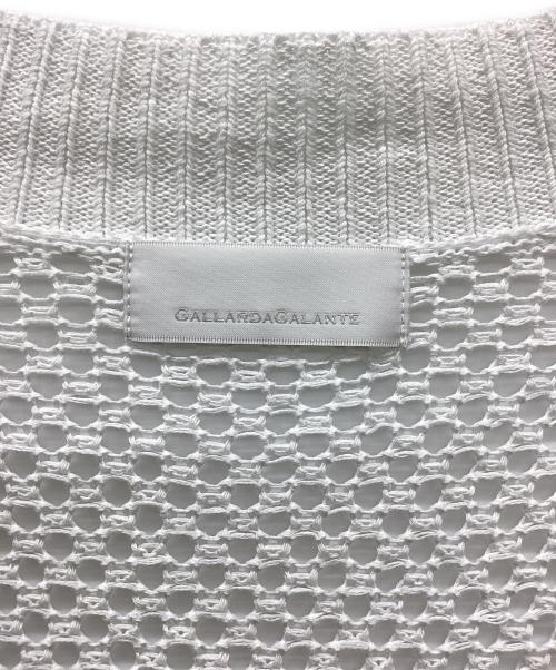 GALLARDA GALANTE（ガリャルダガランテ）GALLARDA GALANTE (ガリャルダガランテ) メッシュカーディガン ホワイト サイズ:Freeの古着・服飾アイテム