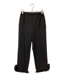 IENA（イエナ）の古着「P/Vストレッチフリルパンツ」｜ブラック