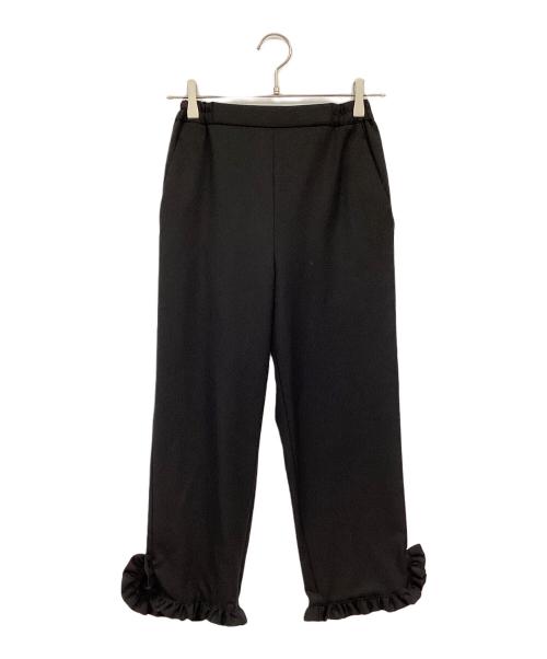 IENA（イエナ）IENA (イエナ) P/Vストレッチフリルパンツ ブラック サイズ:34 未使用品の古着・服飾アイテム