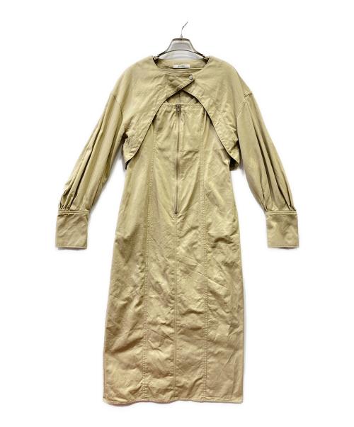 Snidel（スナイデル）Snidel (スナイデル) 2wayデザインジップワンピ ベージュ サイズ:1の古着・服飾アイテム