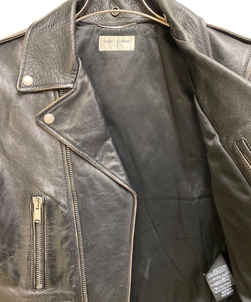 Saint Laurent Paris（サンローランパリ）Saint Laurent Paris (サンローランパリ) モーターサイクル ライダースジャケット ブラック サイズ:44の古着・服飾アイテム