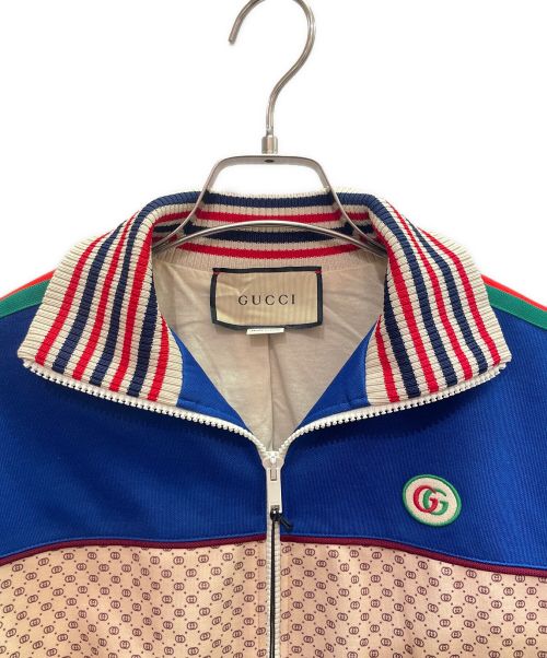 GUCCI（グッチ）GUCCI (グッチ) GG柄 ウェブストライプテクニカル ジャージ ベージュ サイズ:Sの古着・服飾アイテム