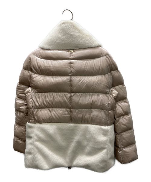 HERNO（ヘルノ）HERNO (ヘルノ) エコファー切替ダウンジャケット ベージュ サイズ:38の古着・服飾アイテム