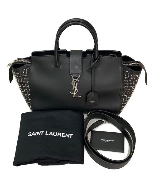 Saint Laurent Paris（サンローランパリ）Saint Laurent Paris (サンローランパリ) ベイビーダウンタウンカバス ブラックの古着・服飾アイテム