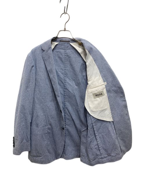RODA（ロダ）RODA (ロダ) テーラードジャケット ブルー×ホワイト サイズ:48の古着・服飾アイテム