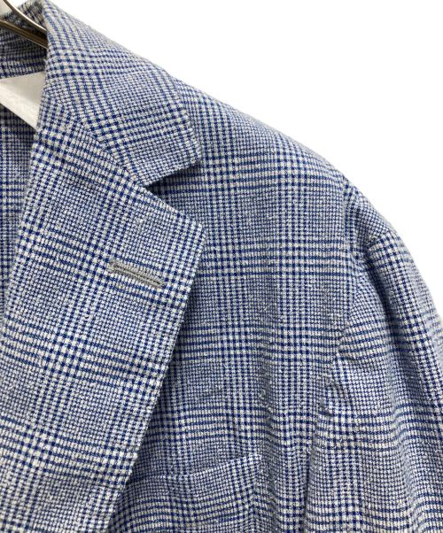 RODA（ロダ）RODA (ロダ) テーラードジャケット ブルー×ホワイト サイズ:48の古着・服飾アイテム