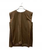 ReNAVEリネイヴ）の古着「グロスサテンブラウス」｜ブラウン