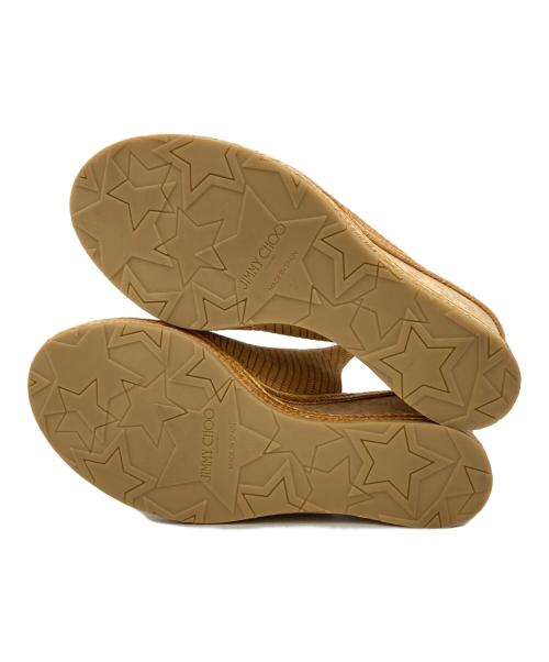 JIMMY CHOO（ジミーチュウ）JIMMY CHOO (ジミーチュウ) コルクサンダル ベージュ サイズ:36の古着・服飾アイテム