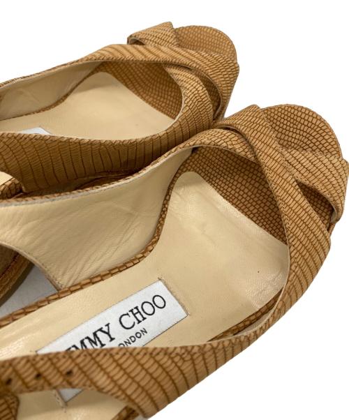 JIMMY CHOO（ジミーチュウ）JIMMY CHOO (ジミーチュウ) コルクサンダル ベージュ サイズ:36の古着・服飾アイテム
