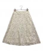 ANAYIアナイ）の古着「オーガンジー刺繍スカート」｜ホワイト