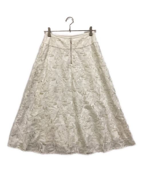 ANAYI（アナイ）ANAYI (アナイ) オーガンジー刺繍スカート ホワイト サイズ:SIZE 36の古着・服飾アイテム