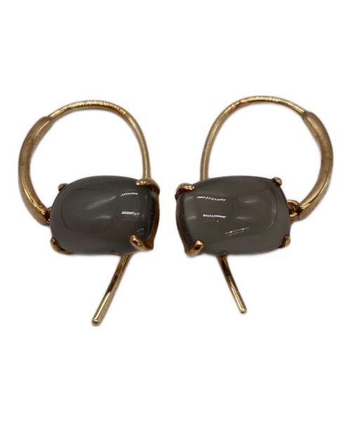 TSUTSUMI（ツツミ）TSUTSUMI (ツツミ) K10イエローゴールドグレームーンストーンピアスの古着・服飾アイテム