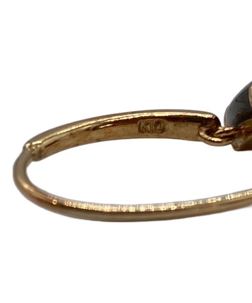 TSUTSUMI（ツツミ）TSUTSUMI (ツツミ) K10イエローゴールドグレームーンストーンピアスの古着・服飾アイテム