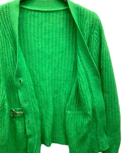 Diagram（ダイアグラム）Diagram (ダイアグラム) ビットアンゴラニットカーディガン グリーン サイズ:36の古着・服飾アイテム