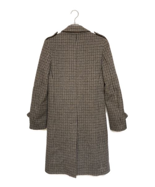 Saint Laurent Paris（サンローランパリ）Saint Laurent Paris (サンローランパリ) ハウンドトゥースダブルブレストウールコート/14AW/エディ期/Archive グレー サイズ:44の古着・服飾アイテム