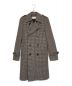 Saint Laurent Paris（サンローランパリ）の古着「ハウンドトゥースダブルブレストウールコート/14AW/エディ期/Archive」｜グレー