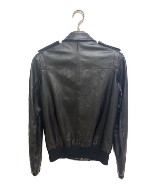 DIOR HOMME（ディオール オム）Dior Homme (ディオール オム) ラムレザージャケット ブラック サイズ:44の古着・服飾アイテム