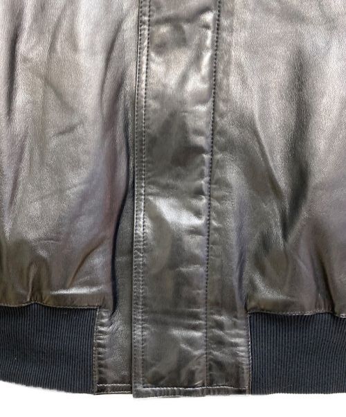 DIOR HOMME（ディオール オム）Dior Homme (ディオール オム) ラムレザージャケット ブラック サイズ:44の古着・服飾アイテム