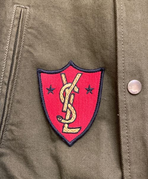 Saint Laurent Paris（サンローランパリ）Saint Laurent Paris (サンローランパリ) マルチパッチテディジャケット カーキ サイズ:Sの古着・服飾アイテム
