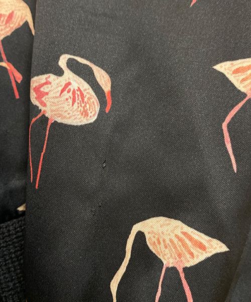 Saint Laurent Paris（サンローランパリ）Saint Laurent Paris (サンローランパリ) サテンフラミンゴボンバージャケット ブラック サイズ:44の古着・服飾アイテム