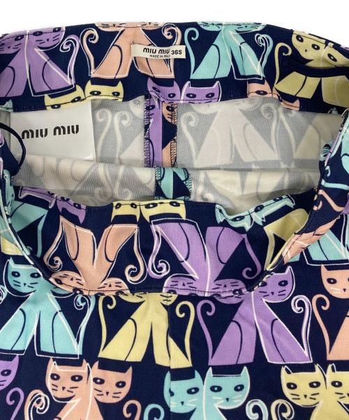 MIU MIU（ミュウミュウ）MIU MIU (ミュウミュウ) キャットプリントパンツ サイズ:36ｓの古着・服飾アイテム