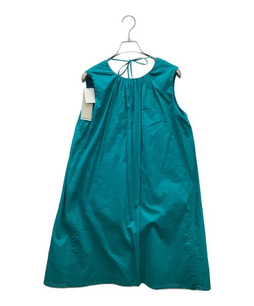 THREE DOTS（スリードッツ）THREE DOTS (スリードッツ) Cotton loan flair dress グリーン サイズ:S 未使用品の古着・服飾アイテム