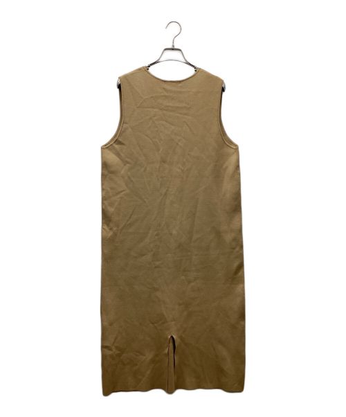 UNTITLED（アンタイトル）UNTITLED (アンタイトル) ミラノリブニット ジャンパースカート ベージュ サイズ:2の古着・服飾アイテム