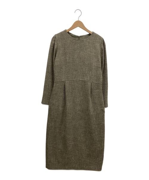 UNTITLED（アンタイトル）UNTITLED (アンタイトル) 7分袖ワンピース カーキ サイズ:Lの古着・服飾アイテム