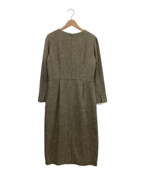 UNTITLED（アンタイトル）UNTITLED (アンタイトル) 7分袖ワンピース カーキ サイズ:Lの古着・服飾アイテム