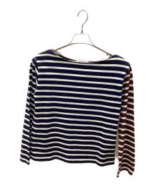 INSCRIRE（アンスクリア）の古着「バスクシャツ」｜ネイビー