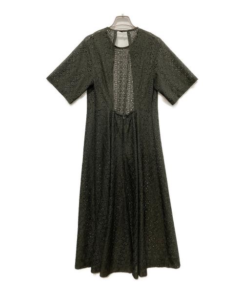Uhr（ウーア）Uhr (ウーア) Back Open Lace Dress/バックオープンレースドレス グリーン サイズ:36の古着・服飾アイテム