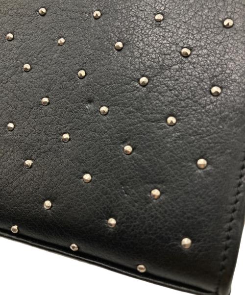 Saint Laurent Paris（サンローランパリ）Saint Laurent Paris (サンローランパリ) スタッズラウンドファスナーウォレット ブラックの古着・服飾アイテム