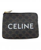 CELINEセリーヌ）の古着「コイン＆カードケース / トリオンフキャンバス」｜ブラウン