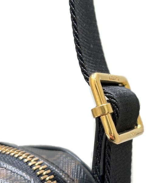 CELINE（セリーヌ）CELINE (セリーヌ) トリオンフ ミニポケット ショルダーバッグ ブラウン×ブラック サイズ:ミニの古着・服飾アイテム
