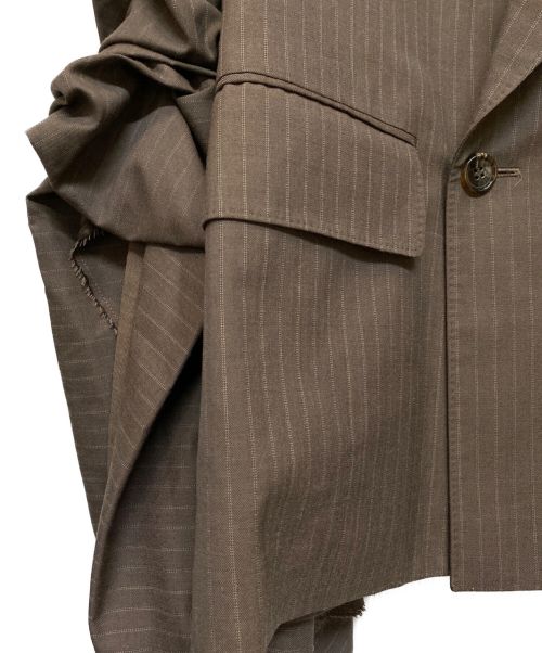 JUNYA WATANABE COMME des GARCONS（ジュンヤワタナベ コムデギャルソン）JUNYA WATANABE COMME des GARCONS (ジュンヤワタナベ コムデギャルソン) ポンチョジャケット ブラウン サイズ:Sの古着・服飾アイテム