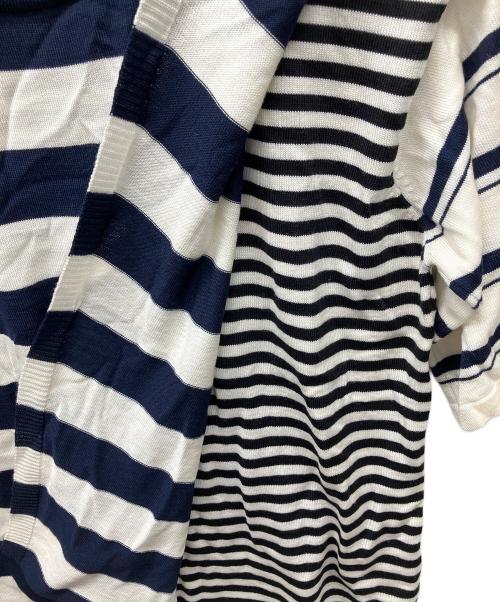 maison kitsune（メゾンキツネ）maison kitsune (メゾンキツネ) DOUBLE LAYERED TEE-SHIRT ネイビー×ホワイト サイズ:Sの古着・服飾アイテム