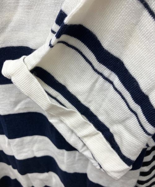 maison kitsune（メゾンキツネ）maison kitsune (メゾンキツネ) DOUBLE LAYERED TEE-SHIRT ネイビー×ホワイト サイズ:Sの古着・服飾アイテム