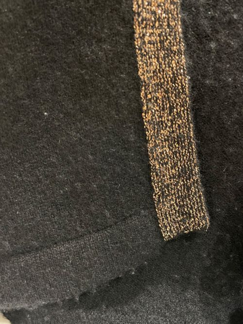 CHANEL（シャネル）CHANEL (シャネル) カシミヤ混ロングカーディガン ブラック×ゴールド サイズ:46の古着・服飾アイテム