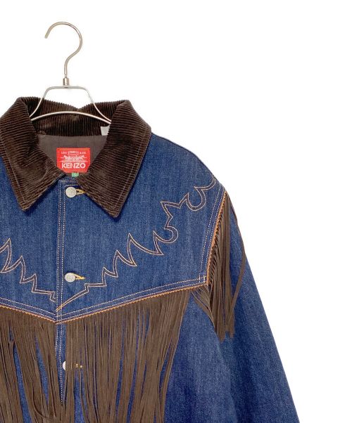 KENZO（ケンゾー）KENZO (ケンゾー) LEVI'S (リーバイス) FRINGE JACKET インディゴ サイズ:Sの古着・服飾アイテム