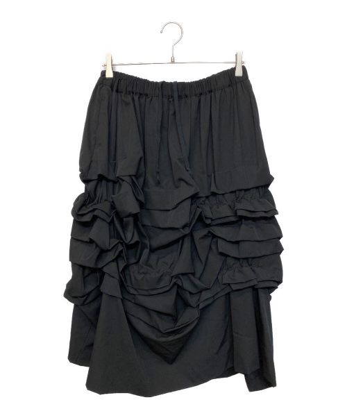 COMME des GARCONS COMME des GARCONS（コムデギャルソン コムデギャルソン）COMME des GARCONS COMME des GARCONS (コムデギャルソン コムデギャルソン) 変形ティアードフリルロングスカート ブラック サイズ:Sの古着・服飾アイテム