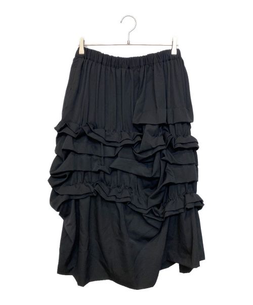 COMME des GARCONS COMME des GARCONS（コムデギャルソン コムデギャルソン）COMME des GARCONS COMME des GARCONS (コムデギャルソン コムデギャルソン) 変形ティアードフリルロングスカート ブラック サイズ:Sの古着・服飾アイテム