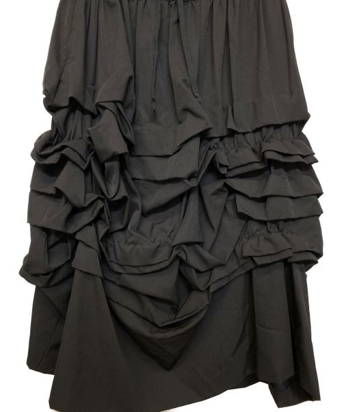 COMME des GARCONS COMME des GARCONS（コムデギャルソン コムデギャルソン）COMME des GARCONS COMME des GARCONS (コムデギャルソン コムデギャルソン) 変形ティアードフリルロングスカート ブラック サイズ:Sの古着・服飾アイテム