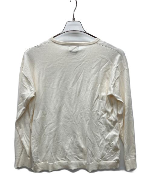 POLO RALPH LAUREN（ポロ・ラルフローレン）POLO RALPH LAUREN (ポロ・ラルフローレン) 刺繍ニット アイボリー サイズ:Lの古着・服飾アイテム