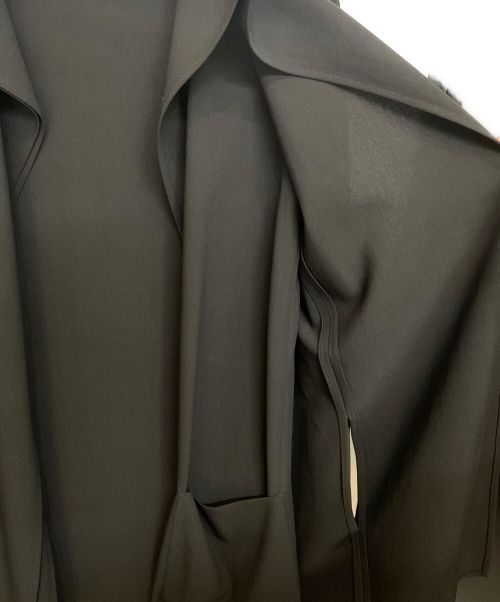 HERMES（エルメス）HERMES (エルメス) レイヤードボタンレスジャケット/マルジェラ期/Archive ブラック サイズ:34の古着・服飾アイテム