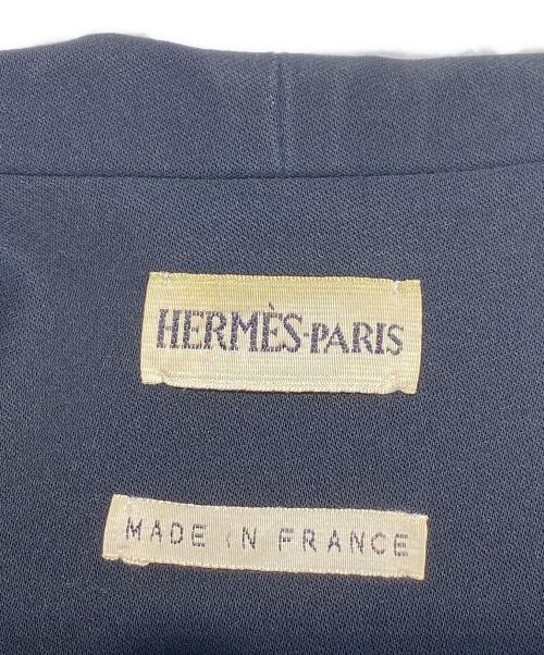 HERMES（エルメス）HERMES (エルメス) レイヤードボタンレスジャケット/マルジェラ期/Archive ブラック サイズ:34の古着・服飾アイテム