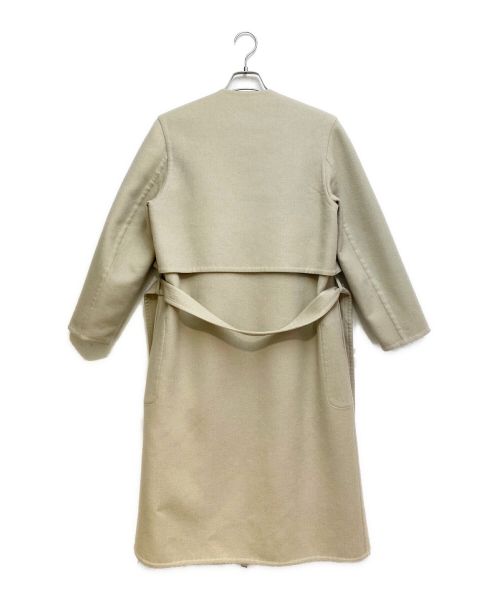 HERMES（エルメス）HERMES (エルメス) カシミヤノーカラーコート/マルジェラ期/Archive ベージュ サイズ:34の古着・服飾アイテム