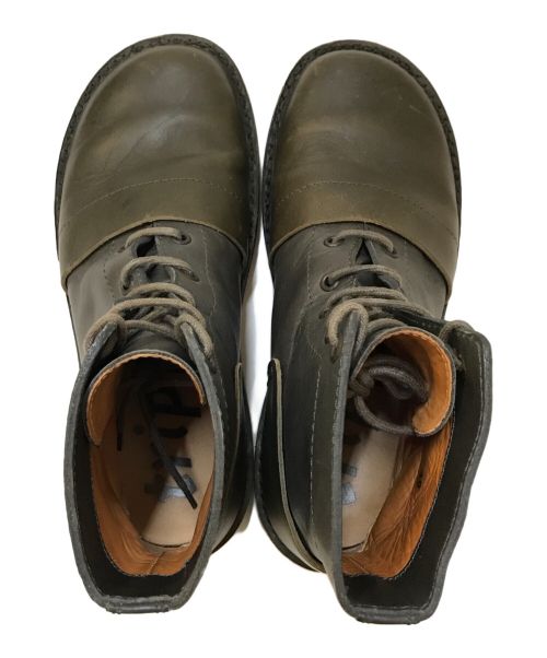 Trippen（トリッペン）Trippen (トリッペン) JACK レースアップブーツ グレー×カーキ サイズ:40の古着・服飾アイテム