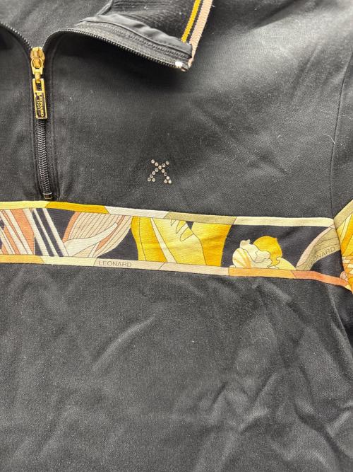 LEONARD SPORT（レオナール スポーツ）LEONARD SPORT (レオナール スポーツ) ハーフジップシャツ ブラック サイズ:40の古着・服飾アイテム